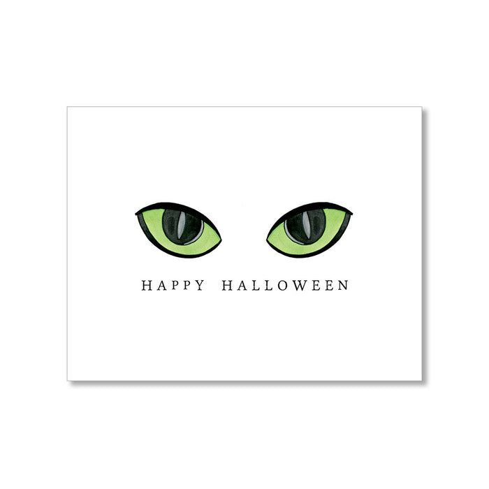 "GREEN EYES" HALLOWEEN CARD