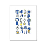 "RIBBONS, MEDALS, TROPHIES" FATHER'S DAY CARD