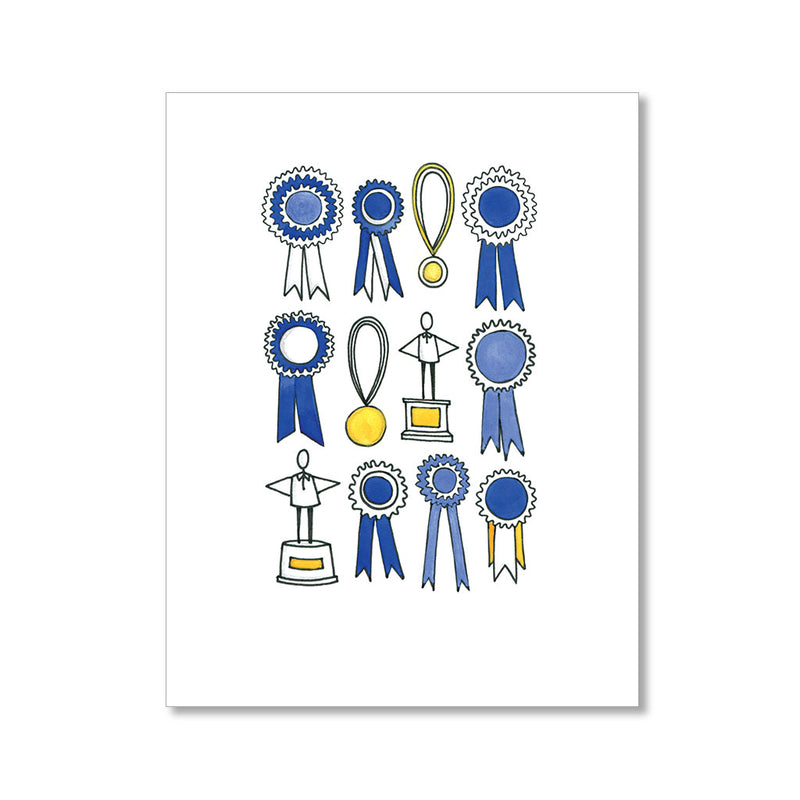 "RIBBONS, MEDALS, TROPHIES" FATHER'S DAY CARD