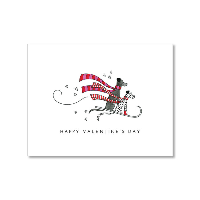 "ZOEY & CARROTT GO SLEDDING" VALENTINE'S DAY CARD