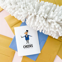 "FESTIVE CHARLIE" NEW YEAR CARD