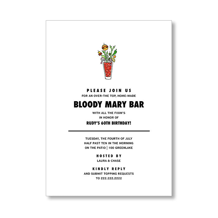 "BLOODY BAR" INVITATION