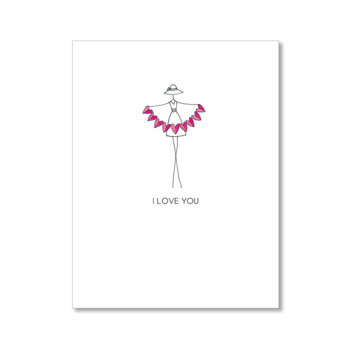 "HEART GARLAND" LOVE CARD