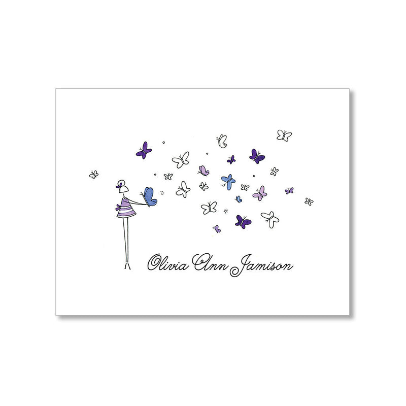 "BUTTERFLIES" PERSONALIZED STATIONERY