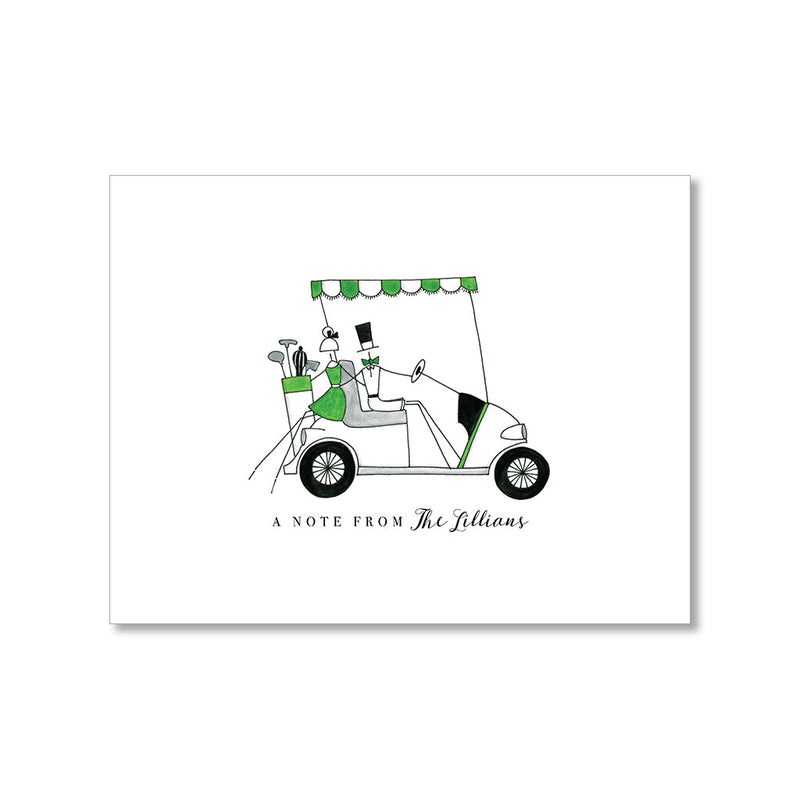 "GOLF CART" PERSONALIZED STATIONERY