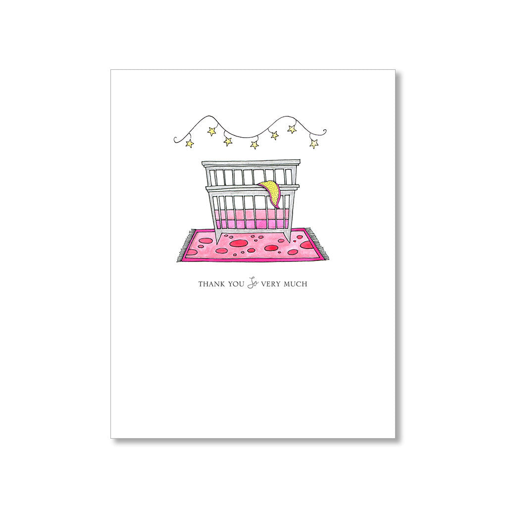 "WHIMSICAL CRIB" THANK YOU CARD