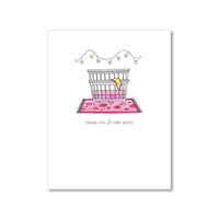 "WHIMSICAL CRIB" THANK YOU CARD