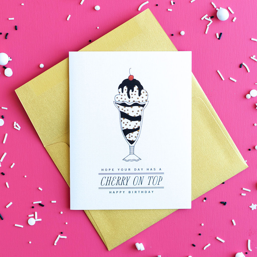 "CHERRY ON TOP" BIRTHDAY CARD