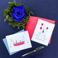 "A GIRL AND HER DOGS" BIRTHDAY CARD