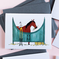"IN THE STABLES" BLANK CARD