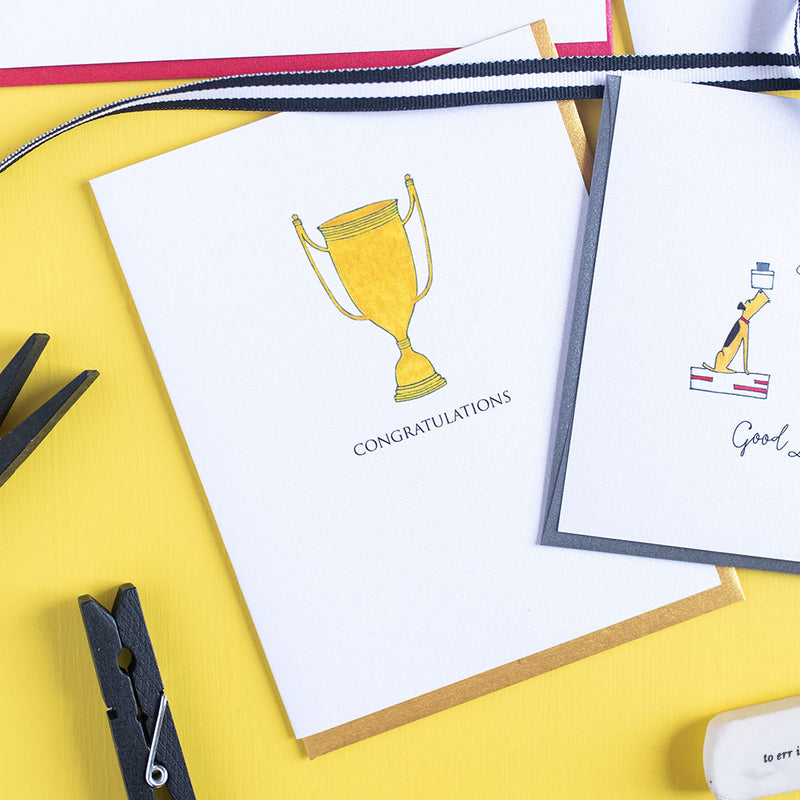 "TROPHY" CONGRATULATIONS CARD