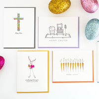"FLORAL CROSS" EASTER CARD