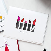 "LIPSTICK" THANK YOU CARD
