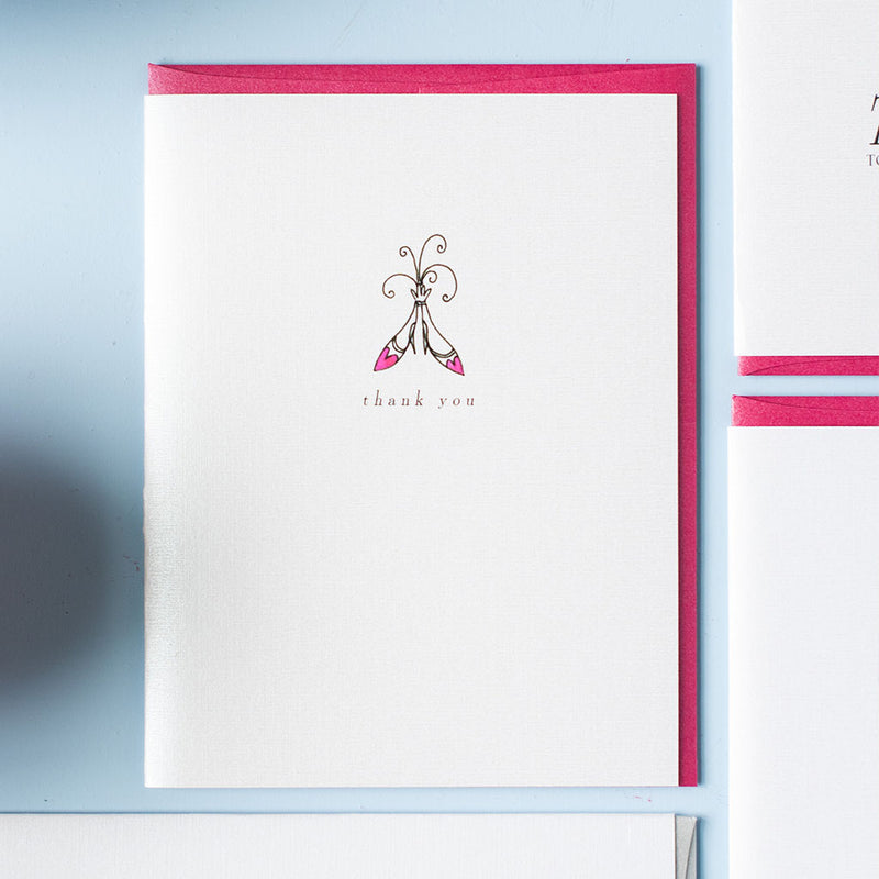 "SLIPPERS" THANK YOU CARD