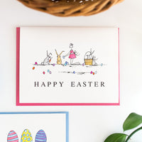 "EASTER BUNNIES" EASTER CARD