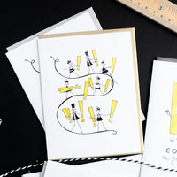 "EXCLAMATION PARADE" CONGRATULATIONS CARD
