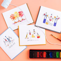 "FLORAL FRIENDS" BLANK CARD