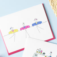 "FLOATING" BLANK CARD