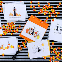"SITTING PRETTY WITH PUMPKINS" HALLOWEEN CARD