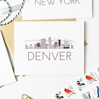 "DENVER SKYLINE" BLANK CARD