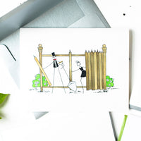 "BUILDING THE FENCE" BLANK CARD