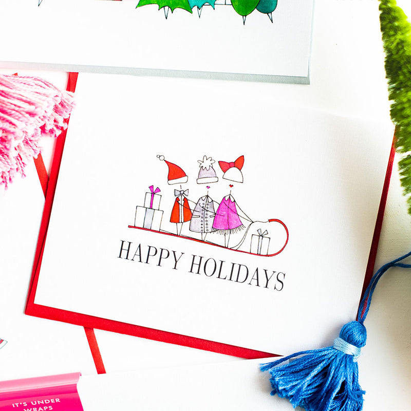 "SLEDDING" HOLIDAY CARD