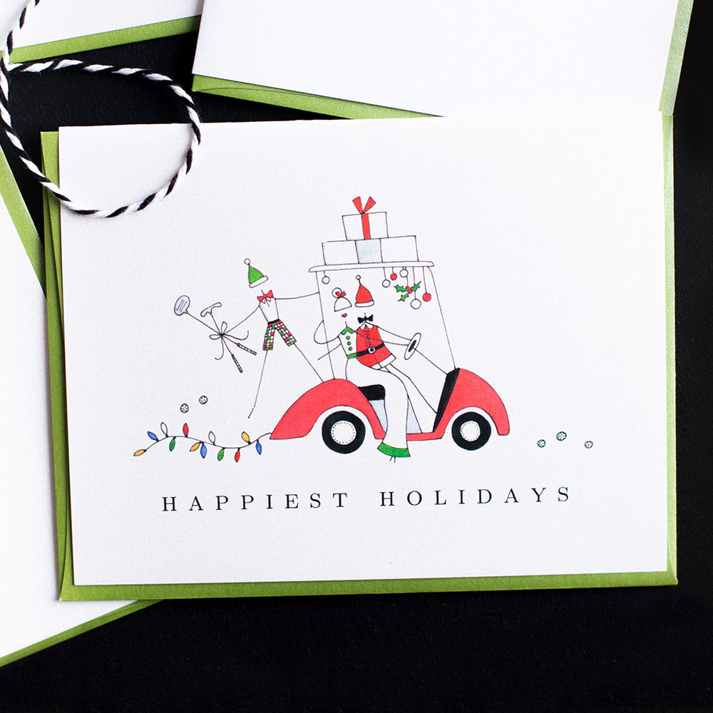 "A GOLF CART CHRISTMAS" HOLIDAY CARD