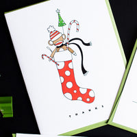 "SOCK MONKEY" THANK YOU CARD