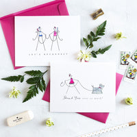 "ON A WALK" THANK YOU CARD