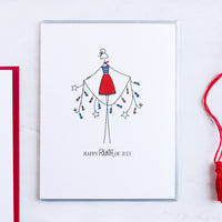 "TASSELS" FOURTH OF JULY CARD