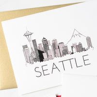 "SEATTLE SKYLINE" BLANK CARD