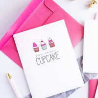 "CUPCAKE" BIRTHDAY CARD