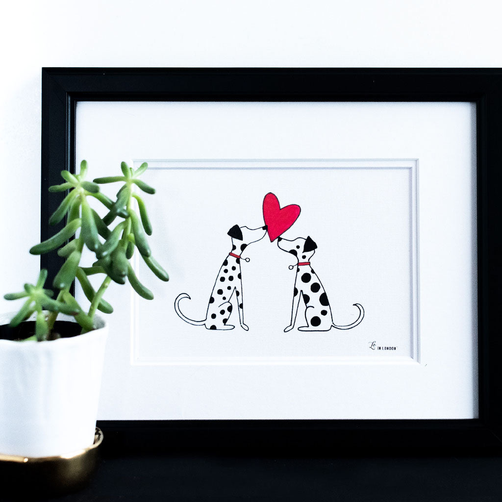 "DALMATIAN LOVE" ART PRINT