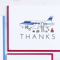 "NOW BOARDING" THANK YOU CARD