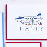 "NOW BOARDING" THANK YOU CARD