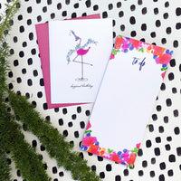"FESTIVE FLAMINGO" BIRTHDAY CARD