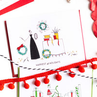 "MAKING WREATHS" HOLIDAY CARD