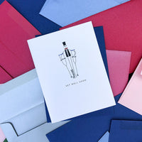 "CRUTCHES" GET WELL CARD