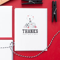 "A BALL" THANK YOU CARD
