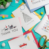 "THE STRIPED DRESS" THANK YOU CARD