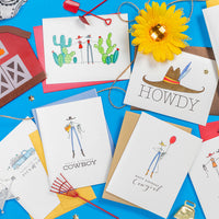 "COWBOYS & CACTI" BLANK CARD