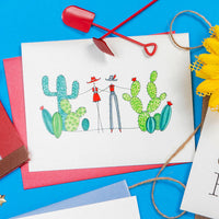 "COWBOYS & CACTI" BLANK CARD
