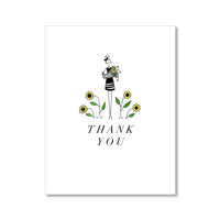 "SUNFLOWERS" THANK YOU CARD