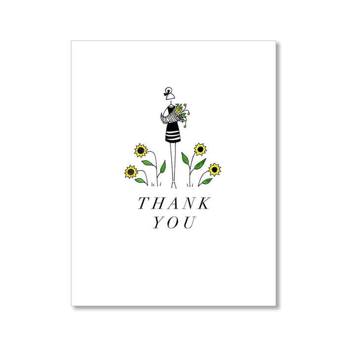 "SUNFLOWERS" THANK YOU CARD