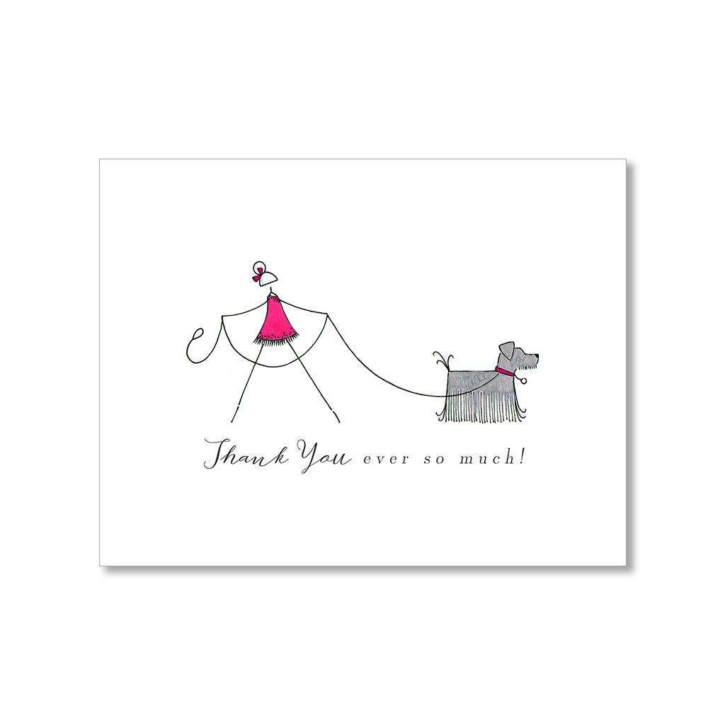 "ON A WALK" THANK YOU CARD