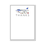 "NOW BOARDING" THANK YOU CARD