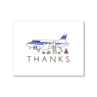 "NOW BOARDING" THANK YOU CARD