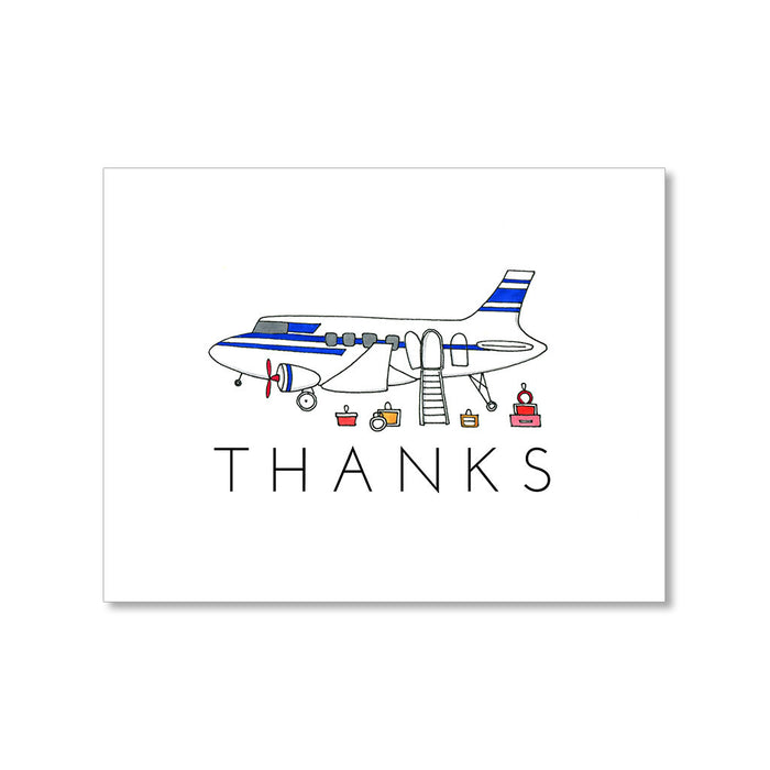 "NOW BOARDING" THANK YOU CARD