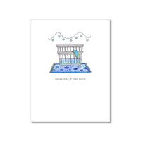 LO in LONDON BABY THANK YOU CARDS