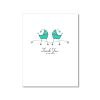 LO in LONDON BABY THANK YOU CARDS